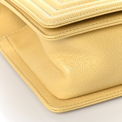 Chanel Caviar Quilted Medium Boy Flap Yellow 7 of 8