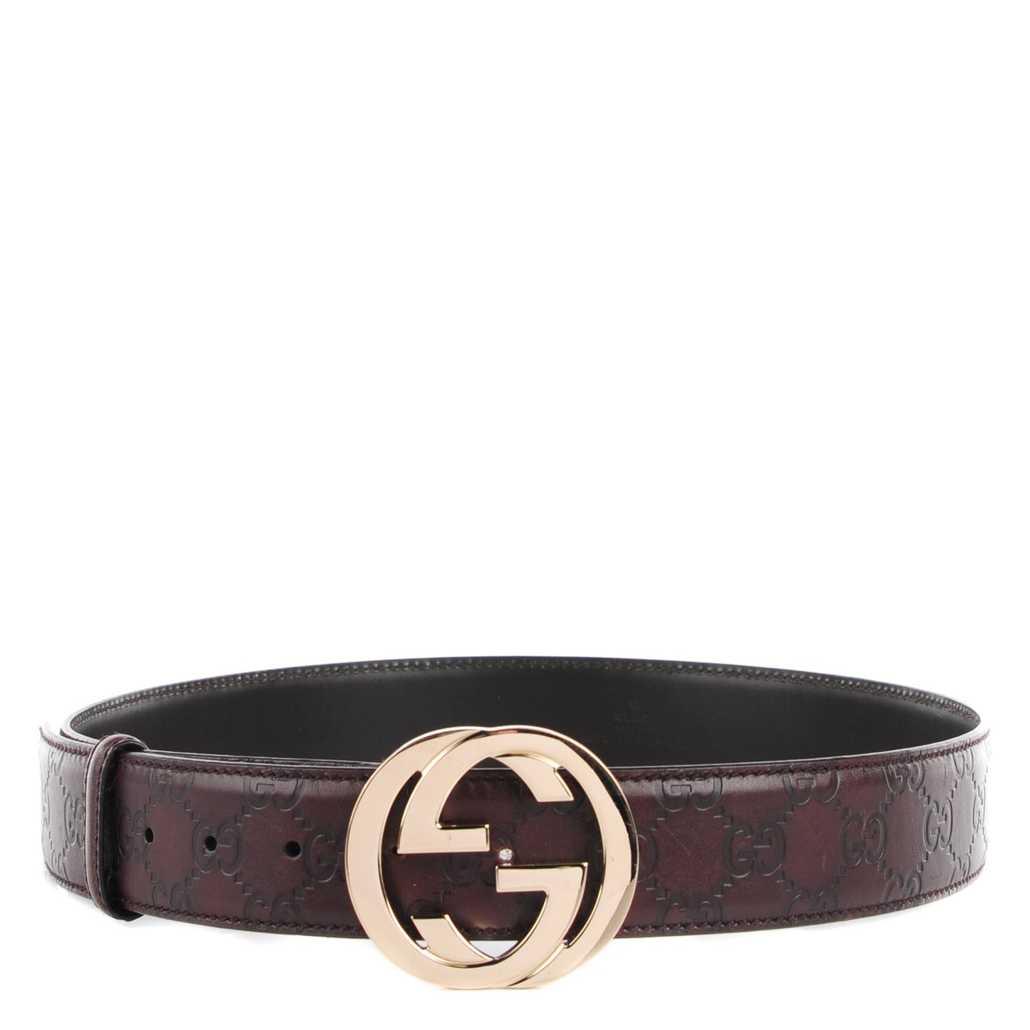 Guccissima Interlocking G 40mm Belt 90 36 Chocolate