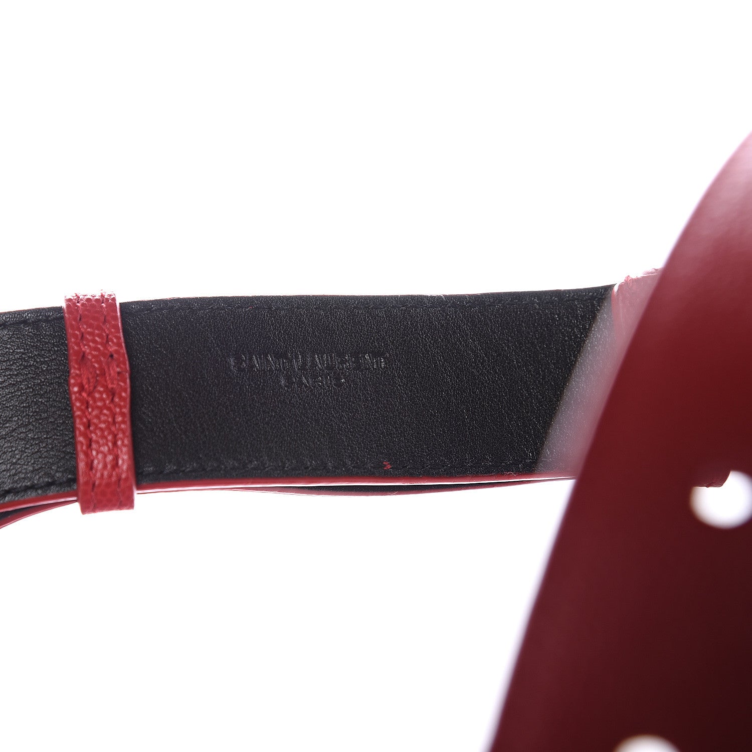 Saint Laurent Grain De Poudre Monogram Belt Bag Rouge Eros 9 of 10