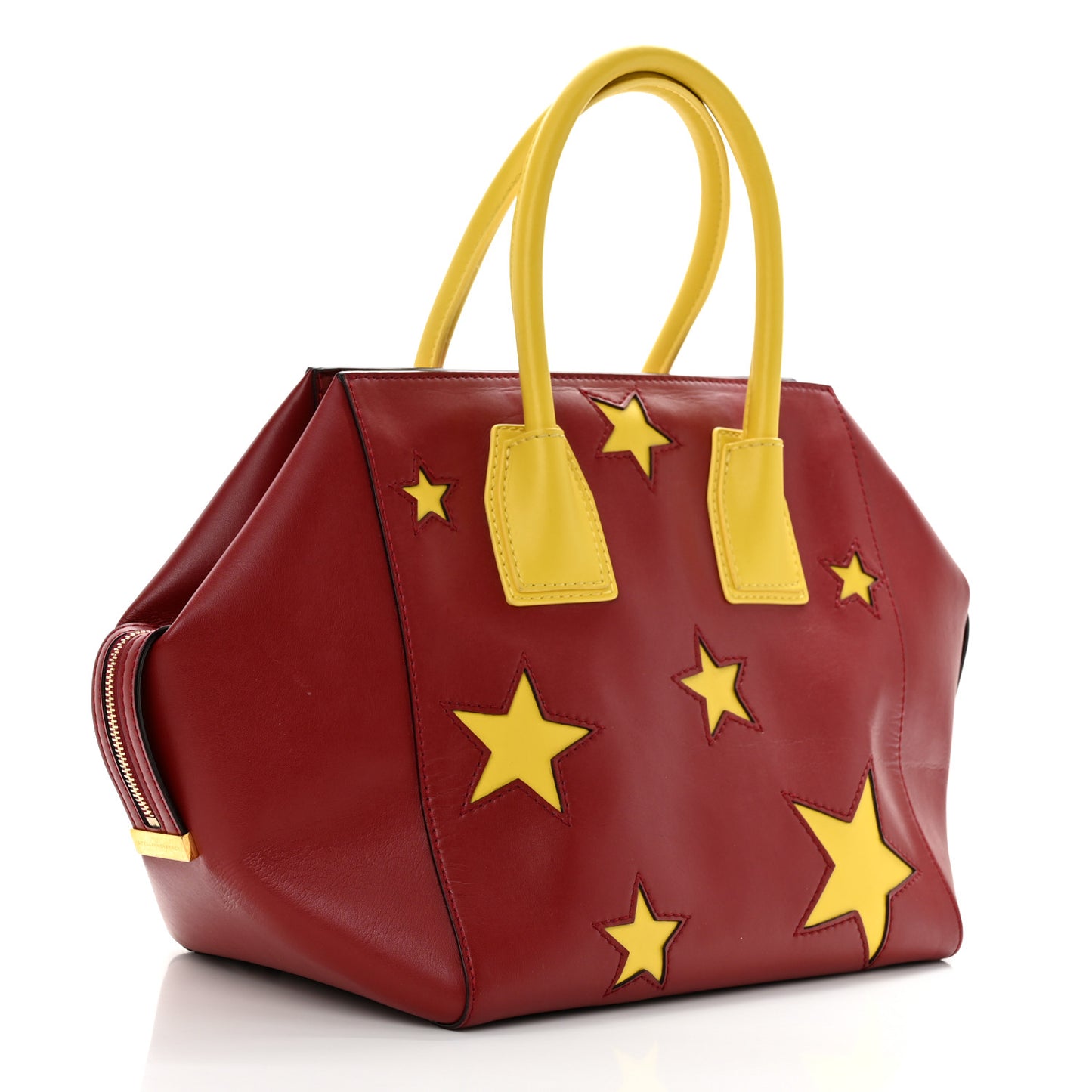 Eco Alter Nappa Star Embossed Cavendish Boston Bordeaux Yellow