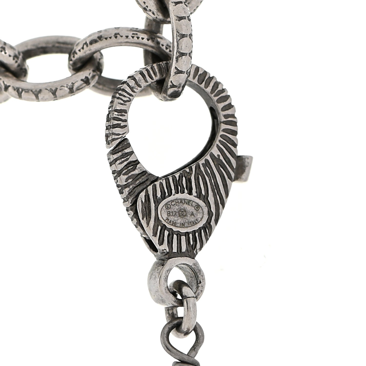 Chanel Gripoix Glitter Poured Glass Pearl Crystal Bead CC Long Necklace Ruthenium Blue Yellow 6 of 7