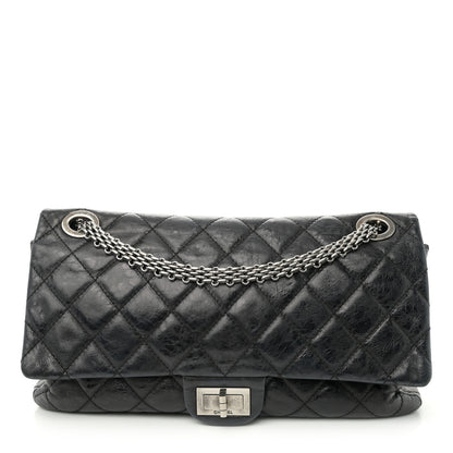 Chanel Metallic Aged Calfskin Quilted 2.55 Reissue 228 Flap Black 1 of 11