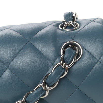 Chanel Lambskin Quilted Jumbo Double Flap Turquoise 7 of 10