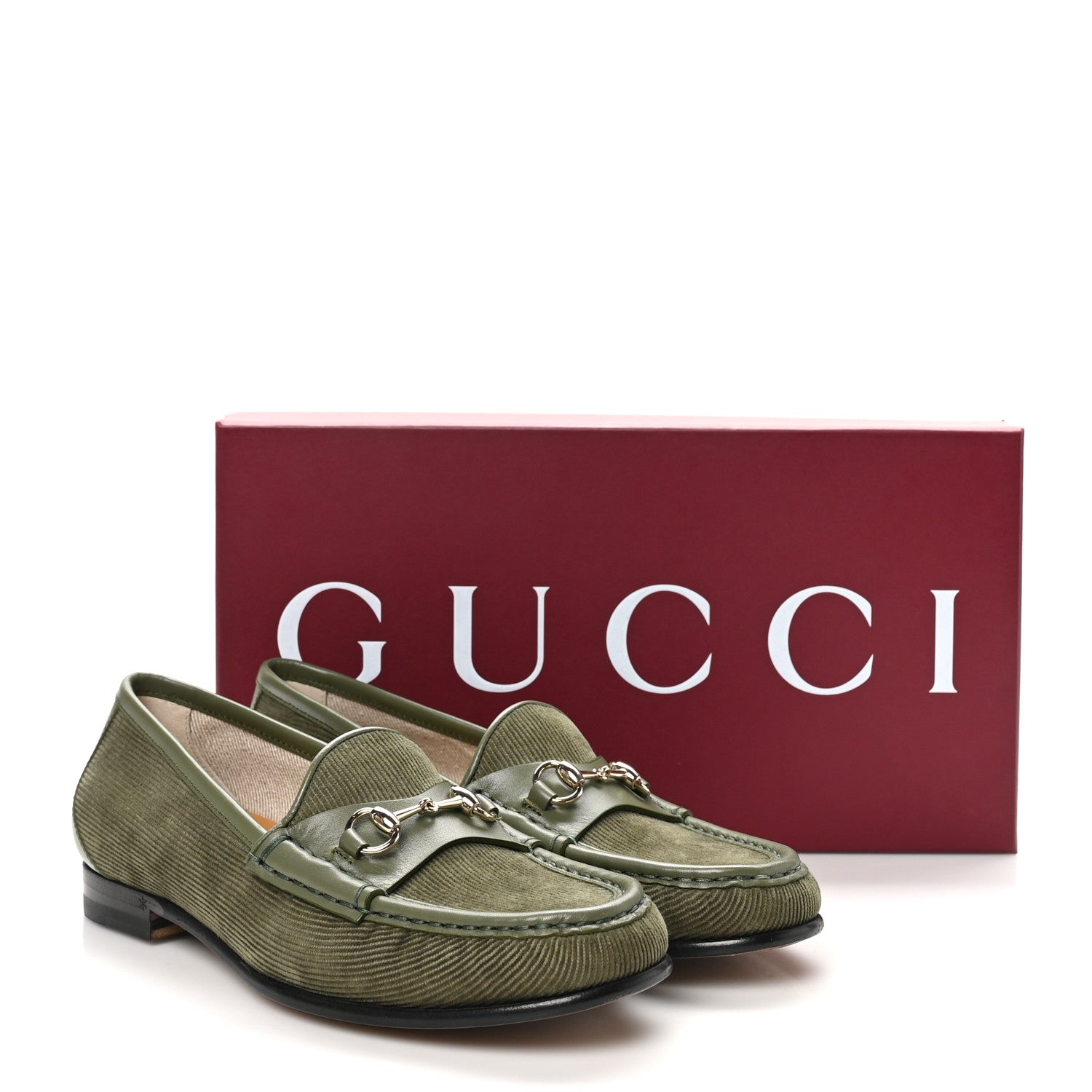 Gucci Corduroy Womens 1953 Horsebit Loafers 37 9 of 9