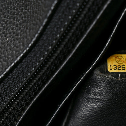 Chanel Caviar Quilted Jumbo Single Flap Black 7 of 10