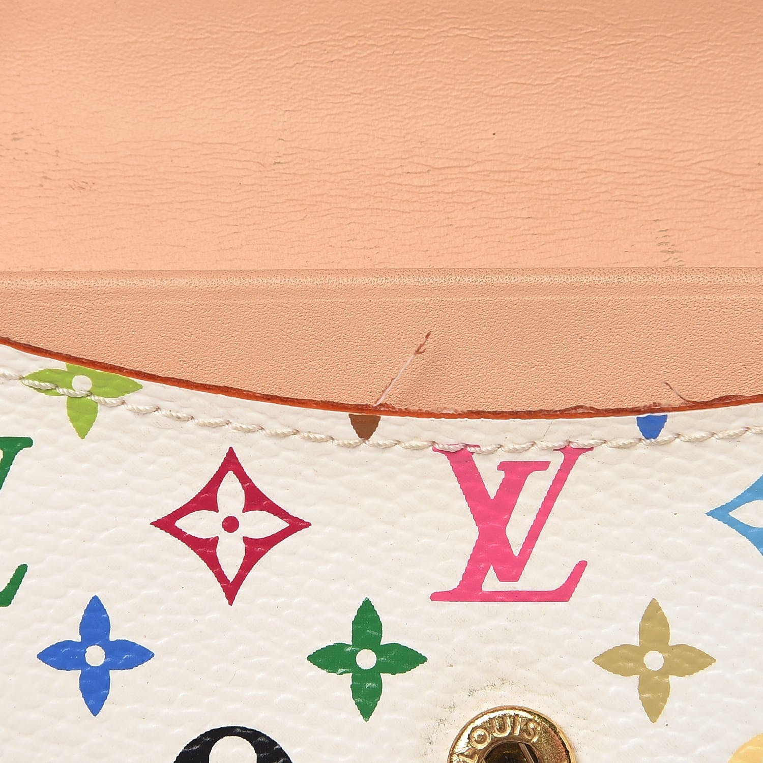 Louis Vuitton Monogram Multicolor Business Card Holder White 7 of 9