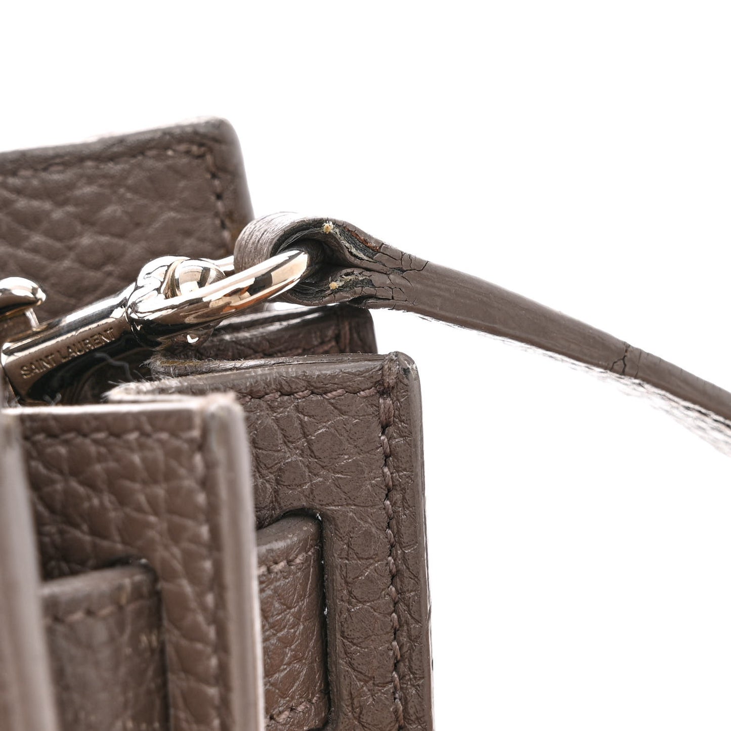 Grained Calfskin Nano Sac De Jour Fog