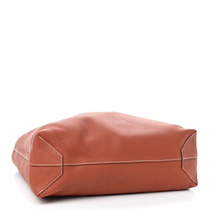 Hermes Taurillon Clemence Double Sens 36 Reversible Tote Orange Sanguine 7 of 16
