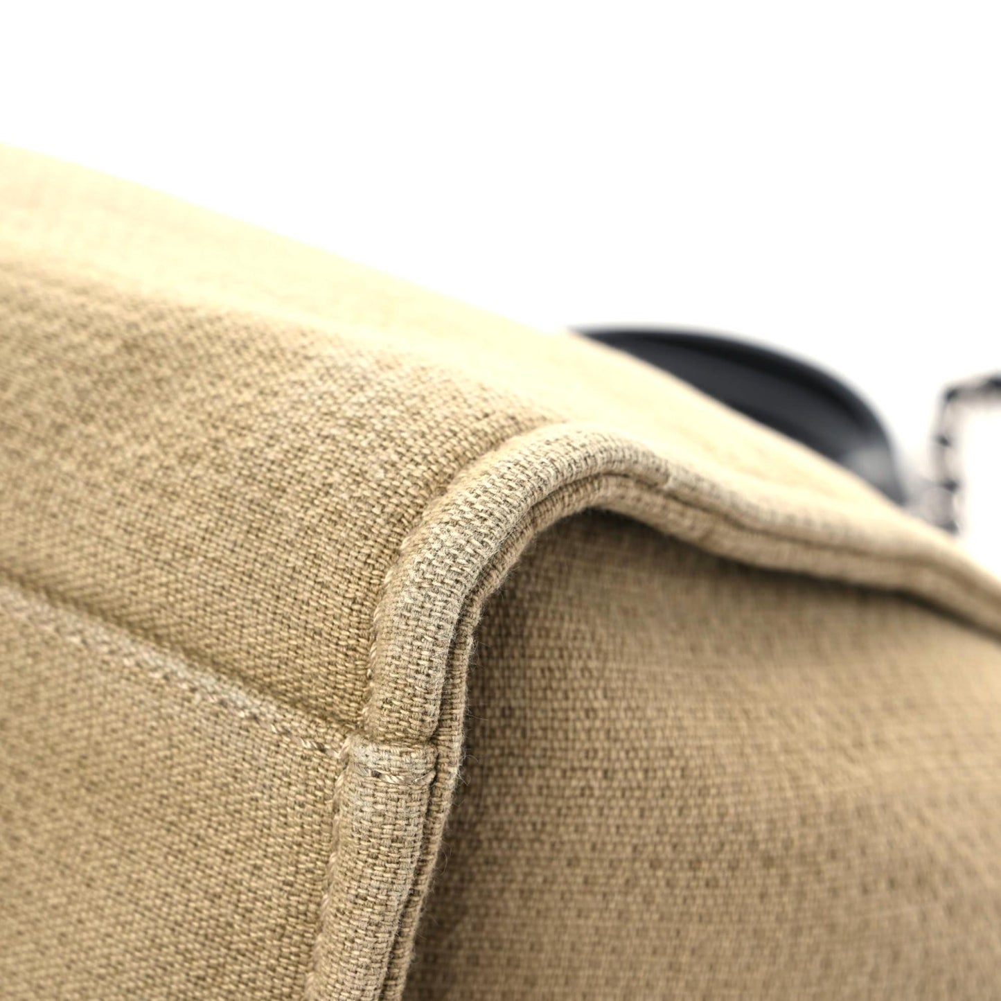 Canvas Medium Deauville Tote Beige Black