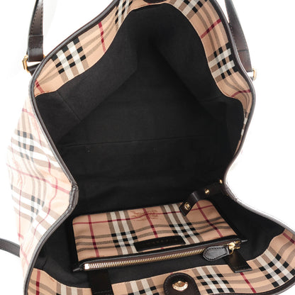 Burberry Haymarket Check Large Canterbury Tote Chocolate 5 of 8