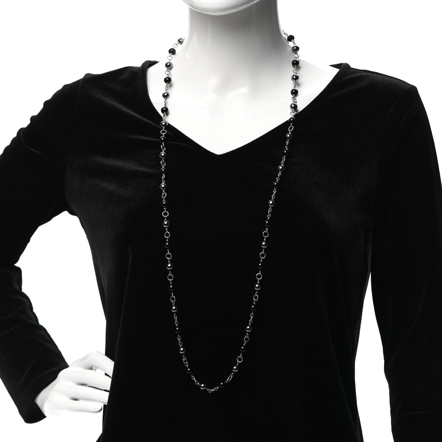 David Yurman Sterling Silver Black Onyx Hematite Bijoux Necklace 2 of 5