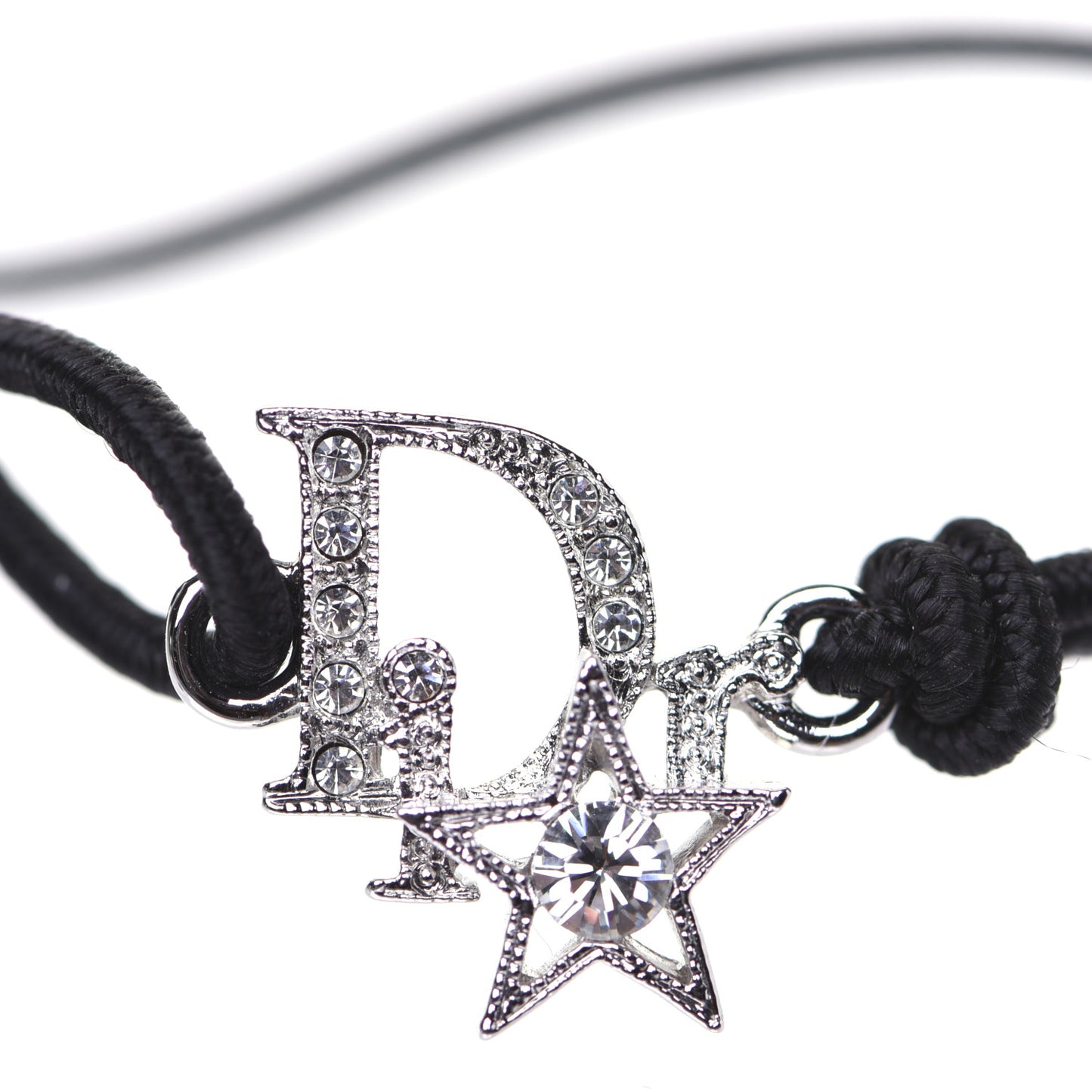 Crystal Star Logo Bracelet Black
