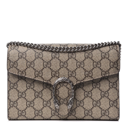 Gucci GG Supreme Monogram Mini Dionysus Chain Wallet Beige Taupe 1 of 10