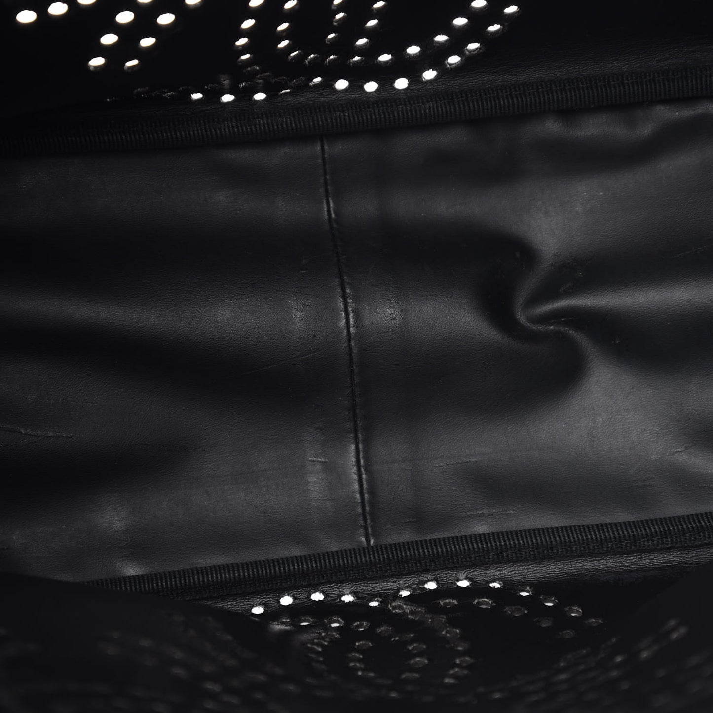 Patent Perforated CC Tote Black