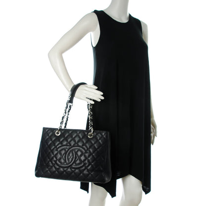 Chanel Caviar Quilted Grand Shopping Tote GST Black 2 of 7