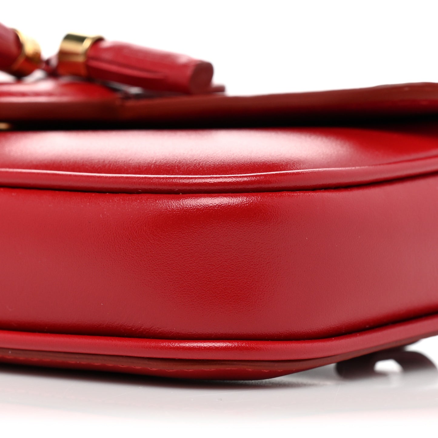 Smooth Calfskin Tassel Belt Bag Red