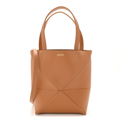 Loewe Shiny Calfskin Mini Puzzle Fold Tote Warm Desert 1 of 11