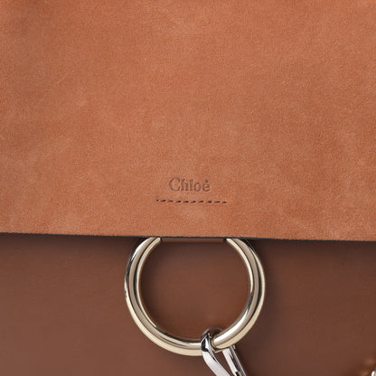 Chloe Suede Calfskin Medium Faye Shoulder Bag Tobacco 9 of 9