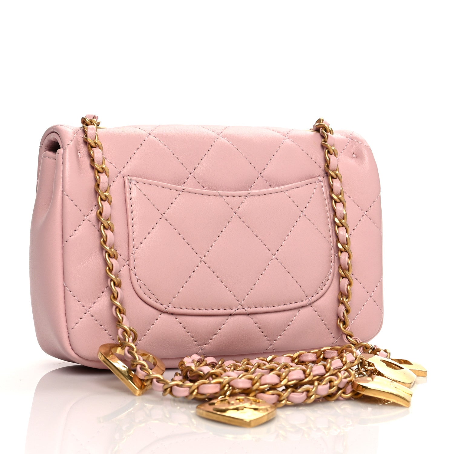 Chanel Lambskin Quilted Mini Flap Light Pink 2 of 10
