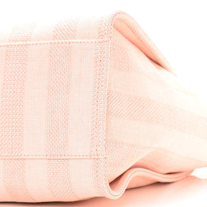 Chanel Mixed Fibers Calfskin Striped Medium Deauville Tote Light Pink 10 of 10