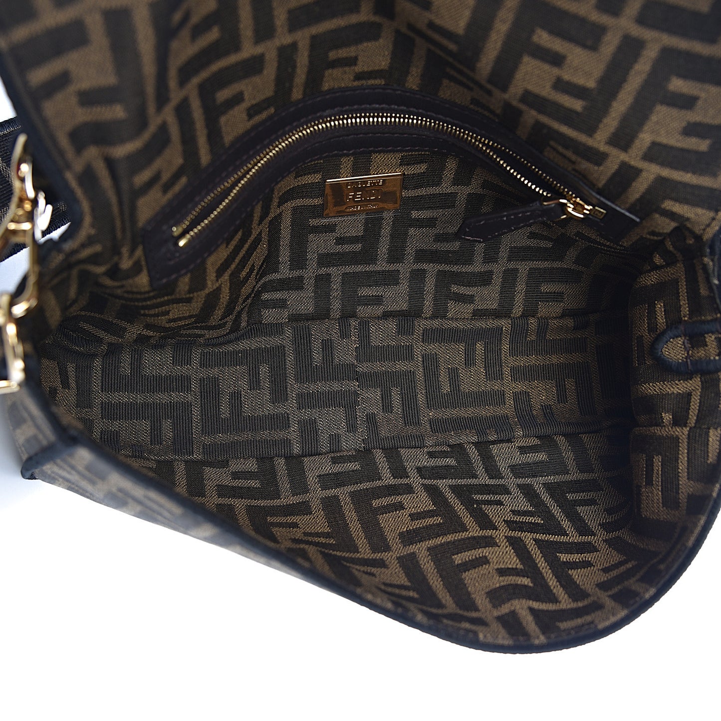 Fabric Jacquard FF 1974 Medium Baguette Tobacco Moro Black