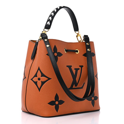 Louis Vuitton Empreinte Monogram Giant Crafty Neonoe MM Caramel Black 4 of 10