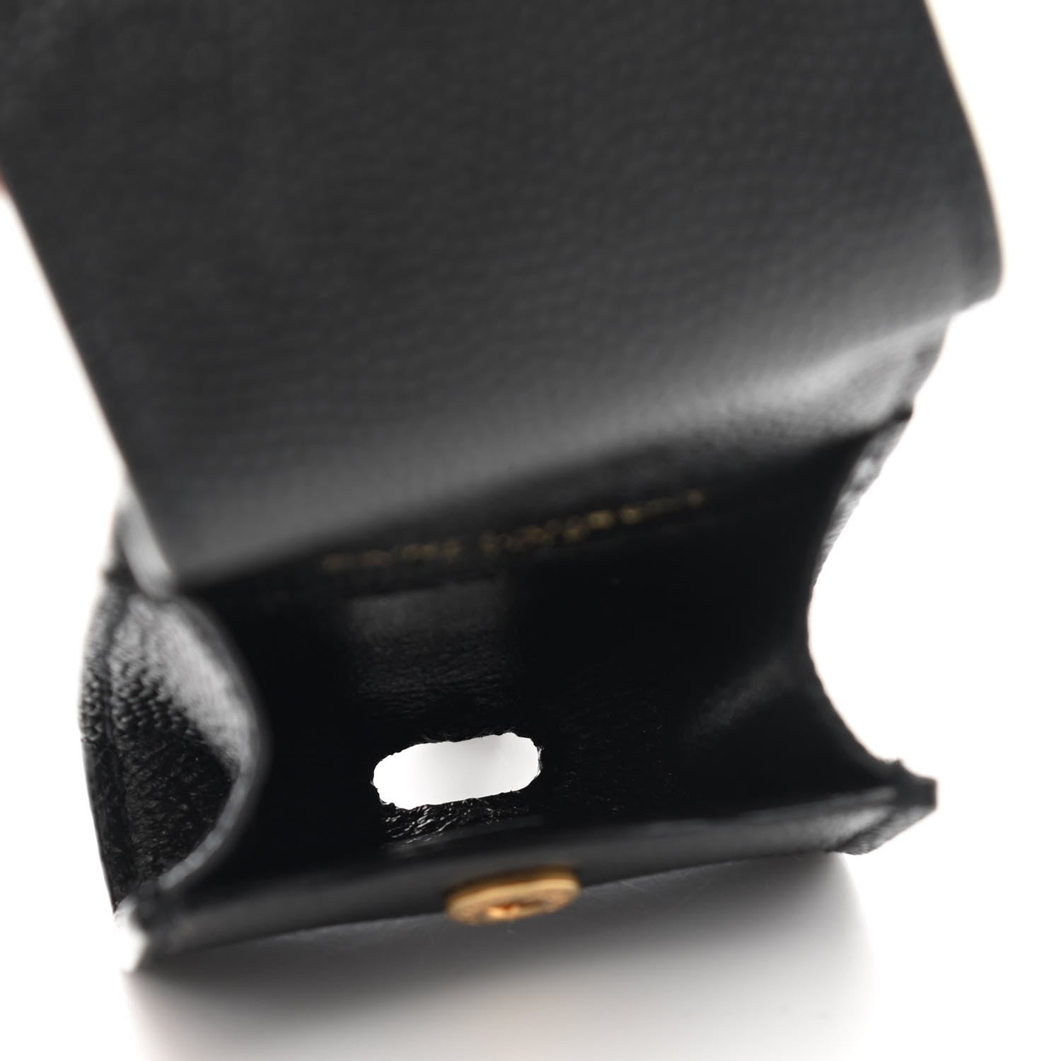 Saint Laurent Grain De Poudre Monogram Airpods Case Black 3 of 5