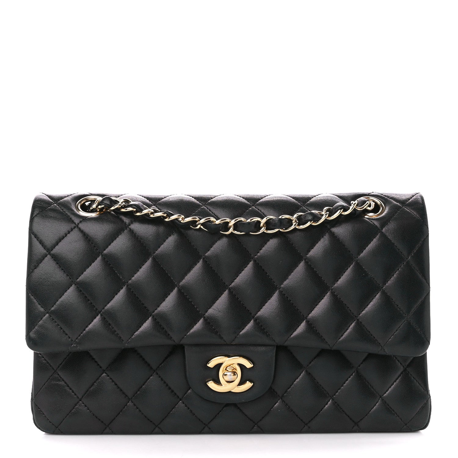 Chanel Lambskin Quilted Medium Double Flap Black 1 of 11