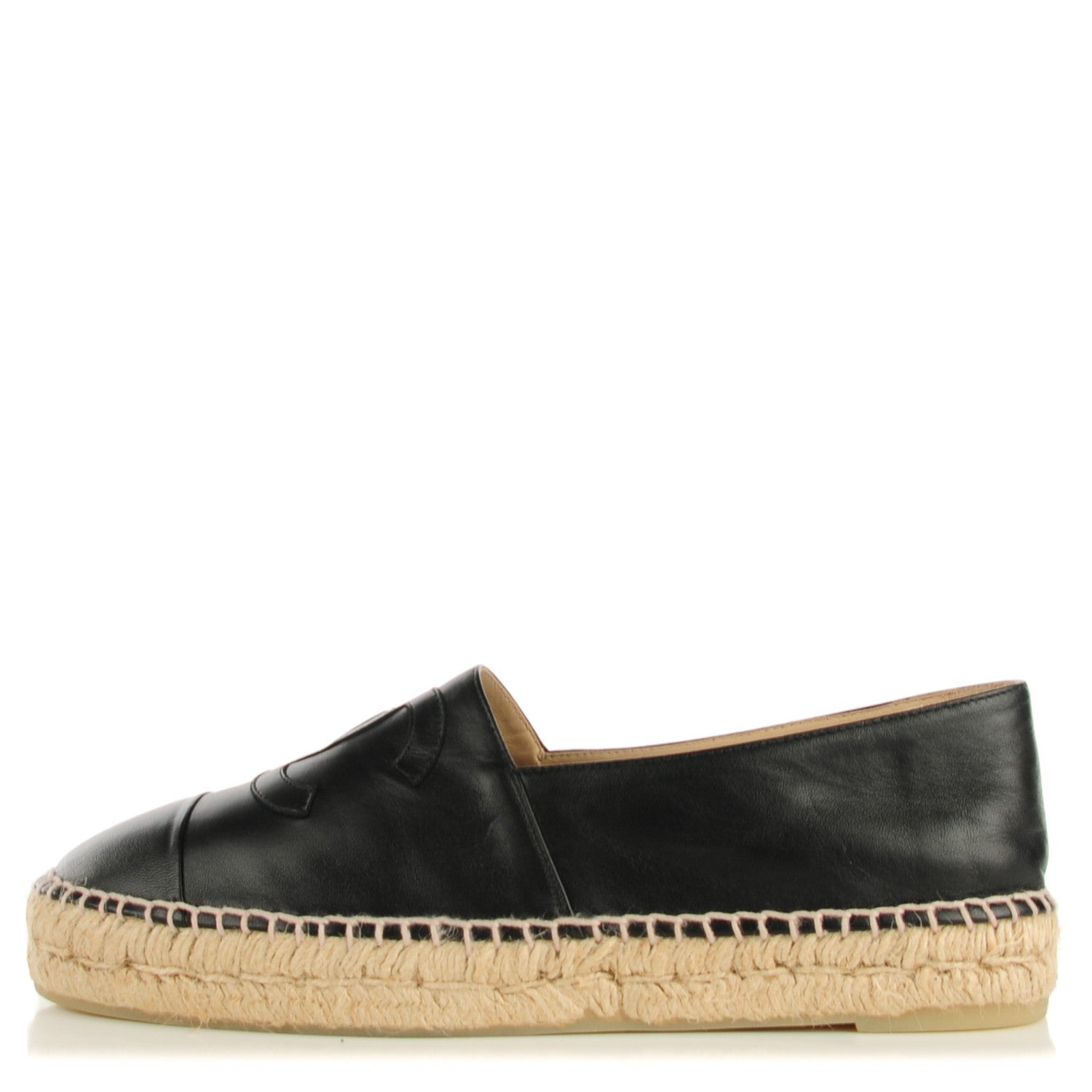 Chanel Lambskin CC Espadrilles 41 Black 1 of 8