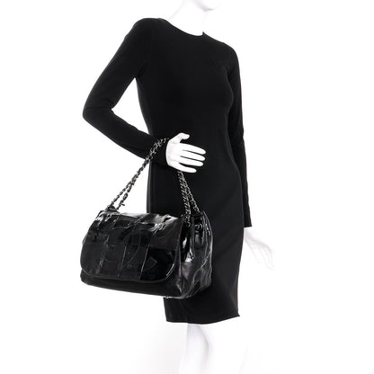 Chanel Lambskin Patent Calfskin Brooklyn Patchwork Flap Black 2 of 7