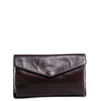 Chanel Lambskin CC Clutch Wallet Brown 1 of 7
