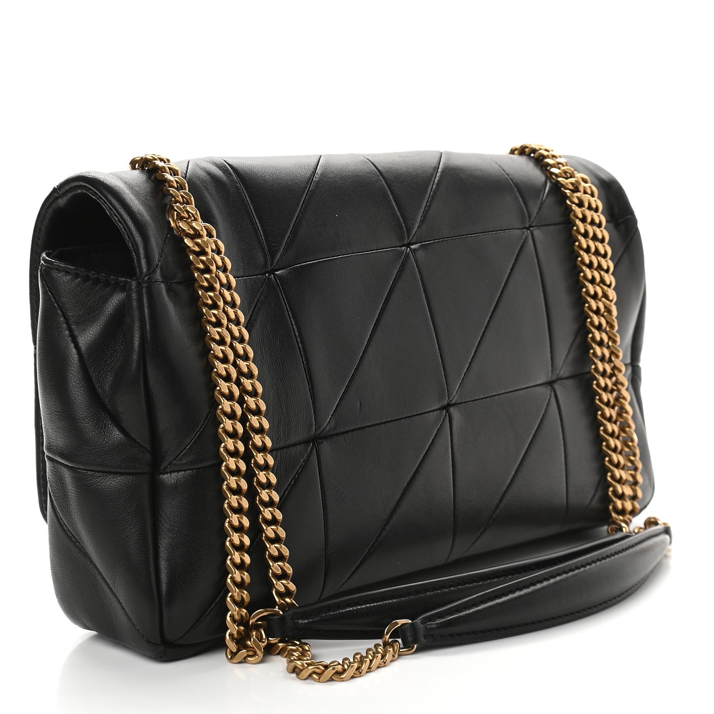 Lambskin Patchwork Monogram Medium Jamie Black