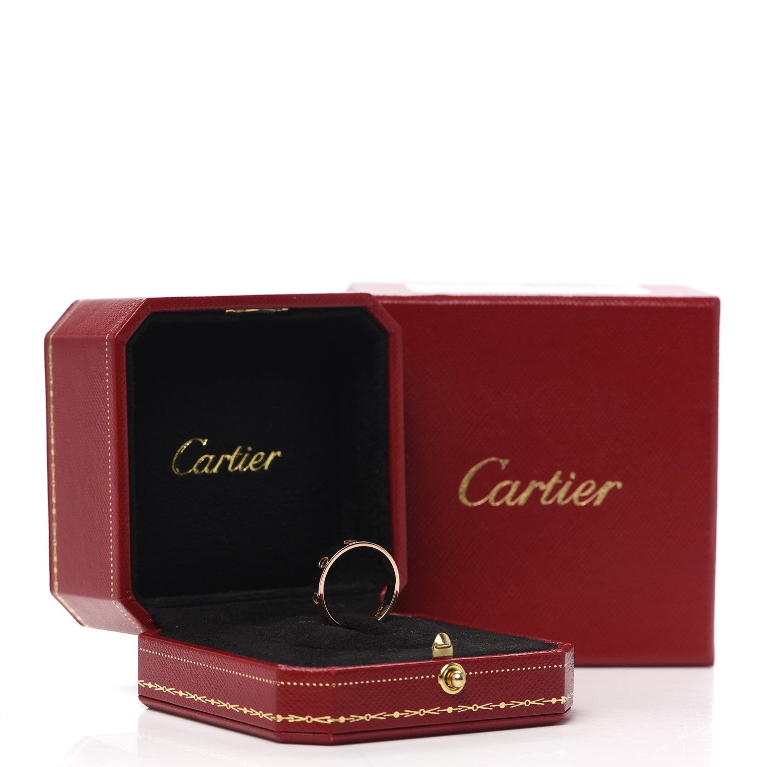 Cartier 18K Pink Gold 3.5mm LOVE Wedding Band Ring 56 7.5 5 of 5