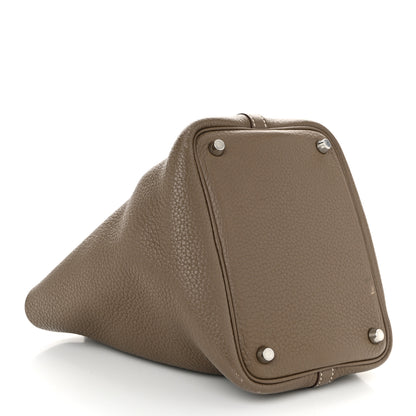 Hermes Taurillon Clemence Picotin Lock 18 PM Etoupe 4 of 11