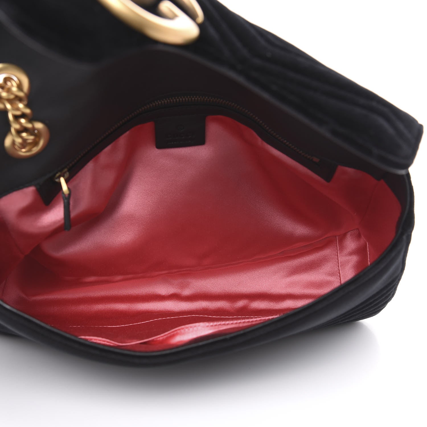 Gucci Velvet Matelasse Medium GG Marmont Shoulder Bag Black 5 of 10