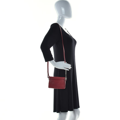 Burberry Grainy Calfskin Mini Rossett Bodybrit Biker Crossbody Red 3 of 9