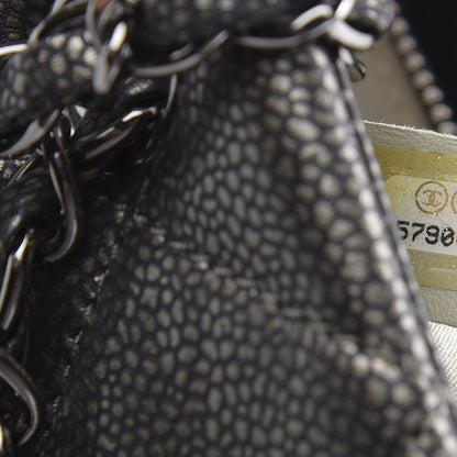 Chanel Metallic Caviar Quilted CC Tote Dark Silver 19 of 22