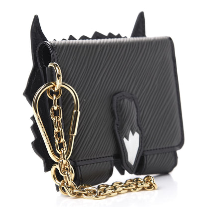 Louis Vuitton Epi Grace Coddington Catogram Calfskin Cat Card Holder Black 4 of 12