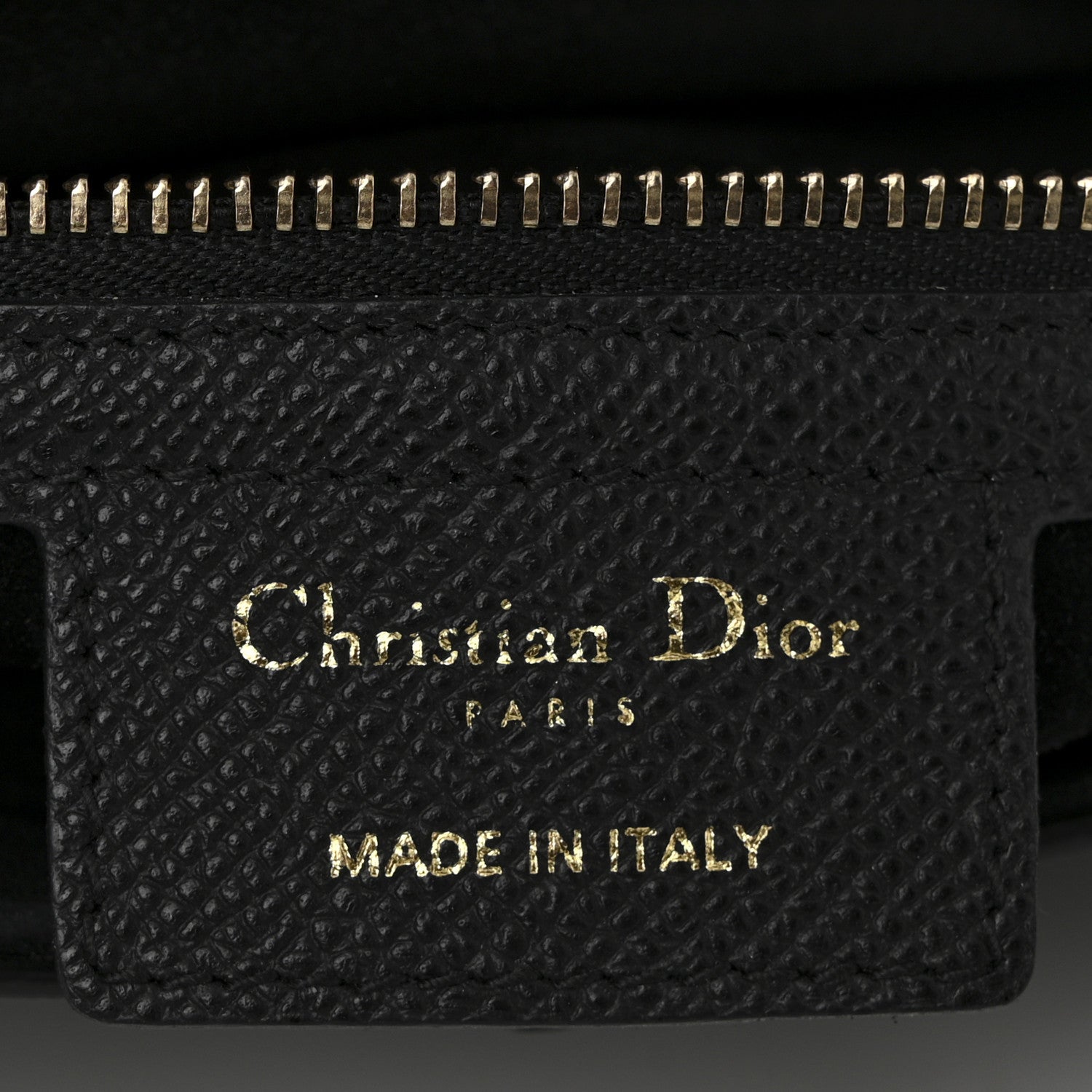 Christian Dior Grained Calfskin Saddle Bag Black 6 of 11