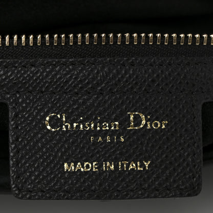 Christian Dior Grained Calfskin Saddle Bag Black 6 of 11