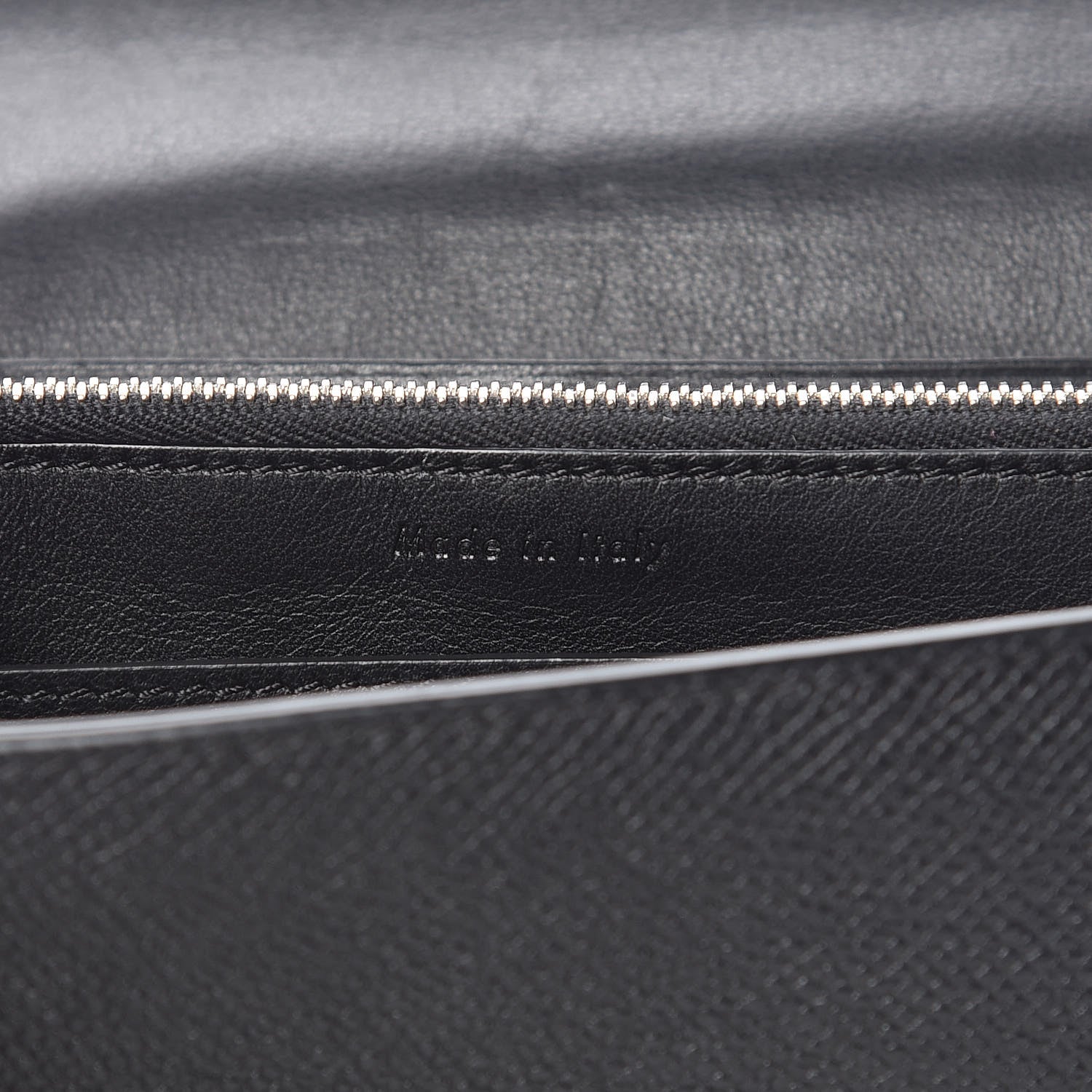 Celine Grained Calfskin Medium Trotteur Multifunction Flap Wallet Black 6 of 10