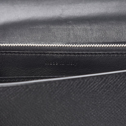 Celine Grained Calfskin Medium Trotteur Multifunction Flap Wallet Black 6 of 10