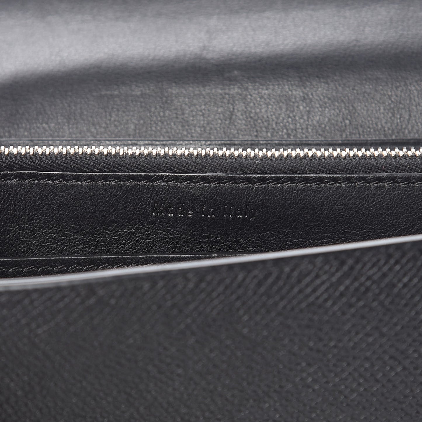 Grained Calfskin Medium Trotteur Multifunction Flap Wallet Black