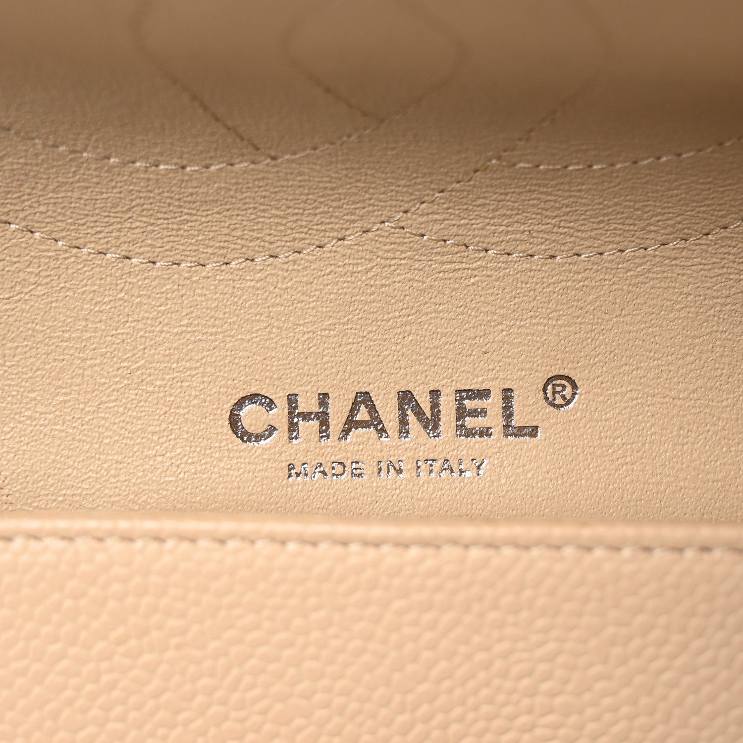 Chanel Caviar Quilted Jumbo Double Flap Light Beige 6 of 10