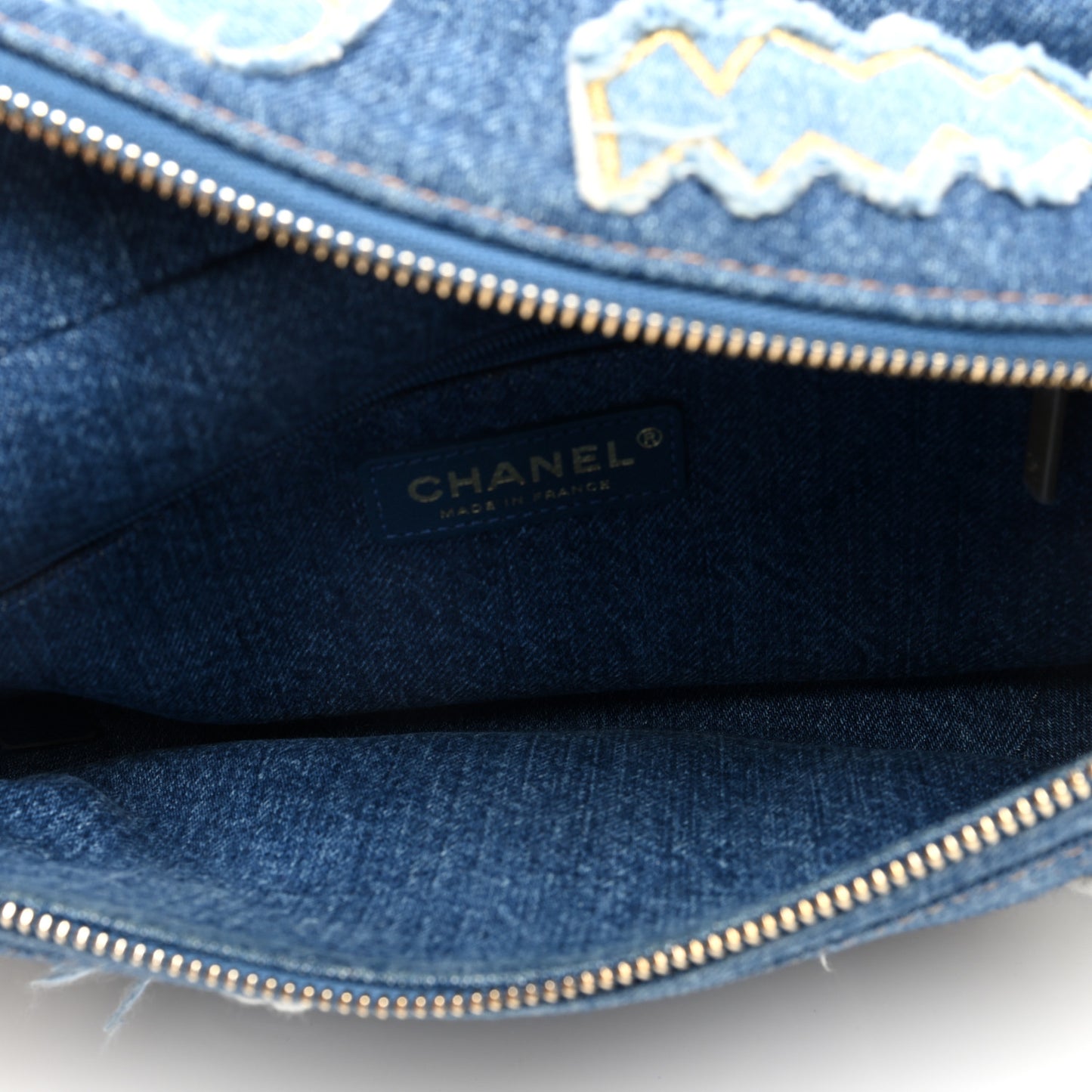 Denim Sherling Egyptian Waist Bag Blue