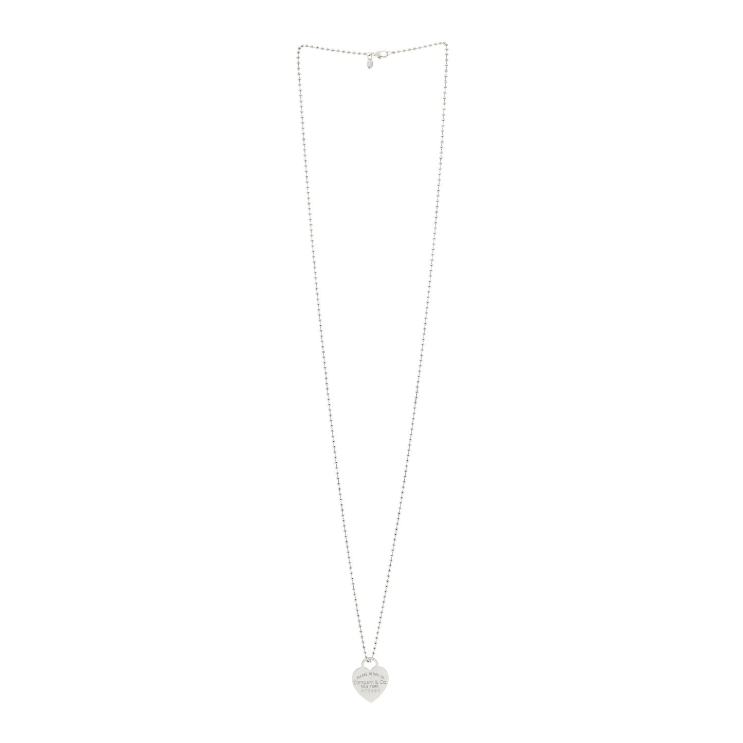 Sterling Silver Long Return to Tiffany Heart Pendant Necklace