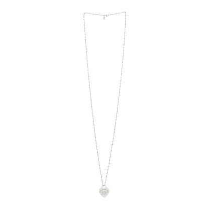 Tiffany Sterling Silver Long Return to Tiffany Heart Pendant Necklace 2 of 5