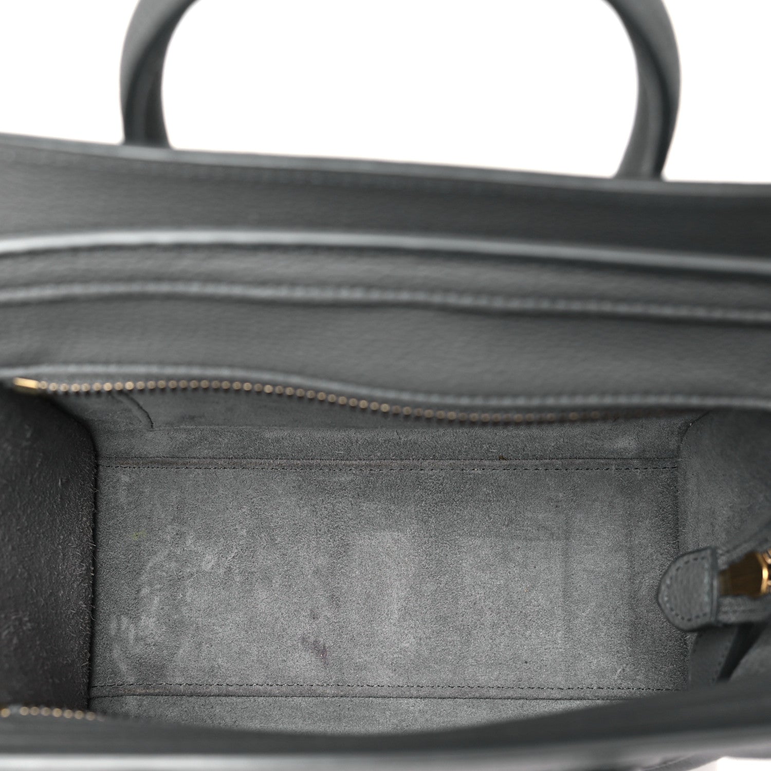 Celine Baby Drummed Calfskin Nano Luggage Kohl 5 of 8