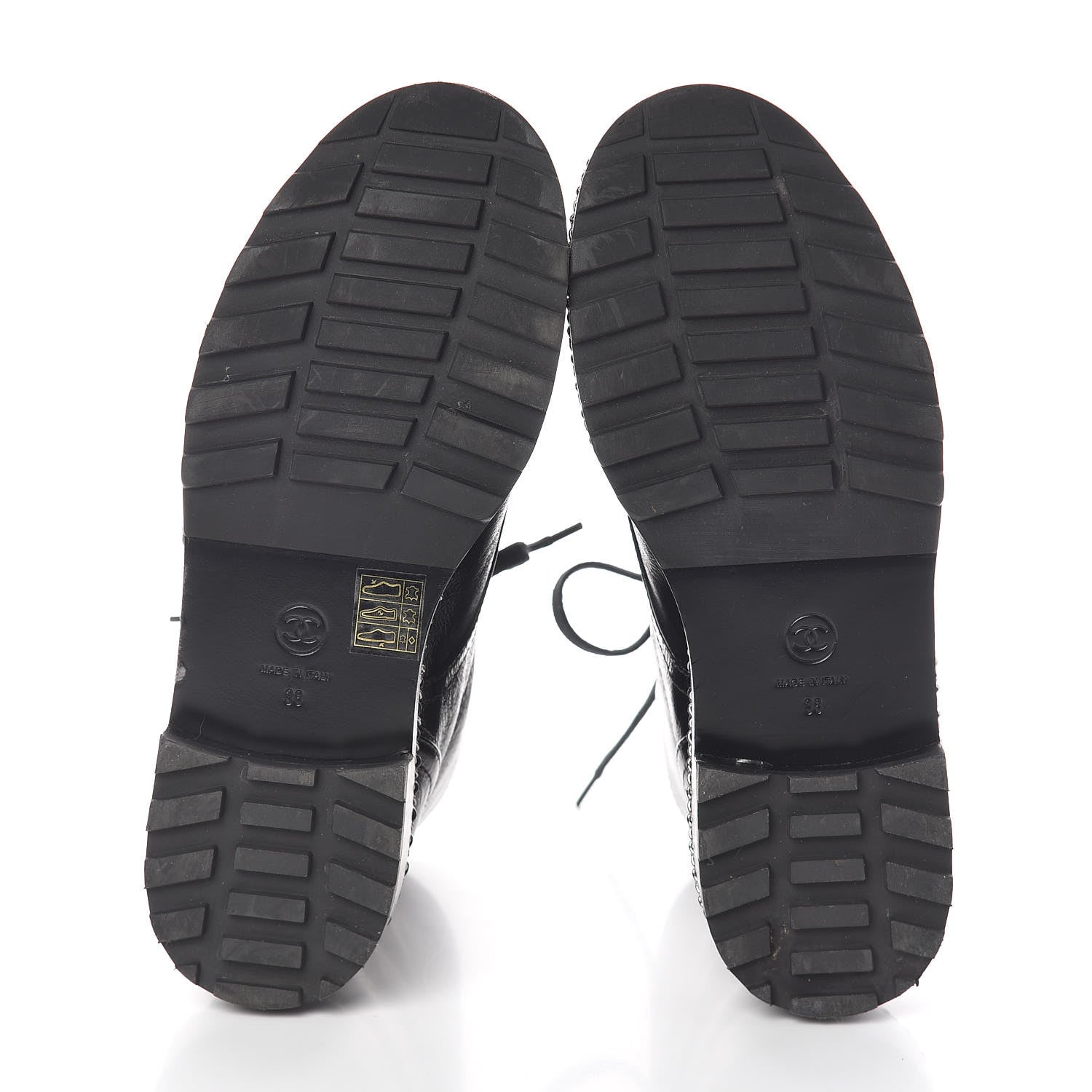 Chanel Crackled Calfskin Velvet Pearl Combat Short Boots 38 Black 5 of 8
