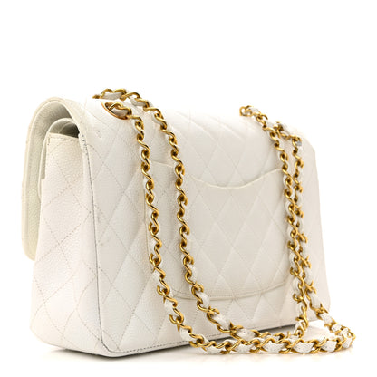 Chanel Caviar Quilted Medium Double Flap White 3 of 13